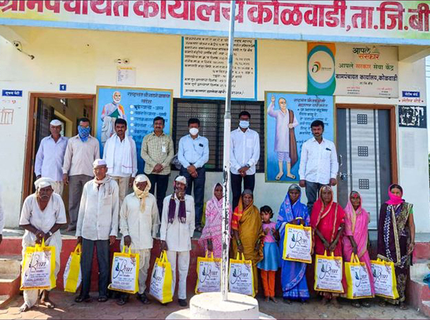 Clothes & Sweet distribution on Diwali in Kolwadi village - Kute Group Foundation