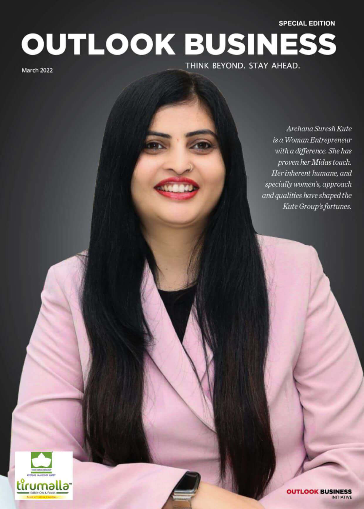 Mrs. Archana Suresh Kute (MD – The Kute Group) featured in Outlook Business Magazine 2022