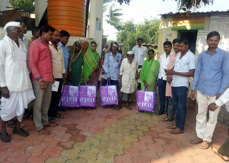 Clothes & Sweet distribution in Kolwadi - Kute Group Foundation